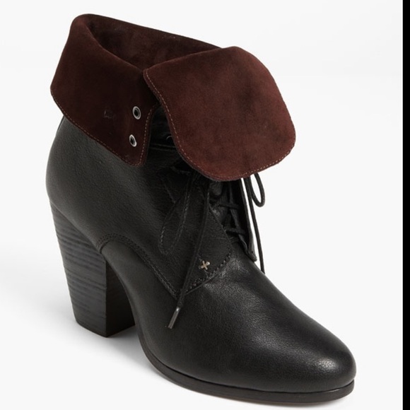 RAG & BONE Deacon Lace Up Black Leather Boot - Picture 2 of 11